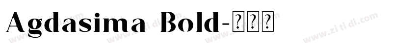 Agdasima Bold字体转换